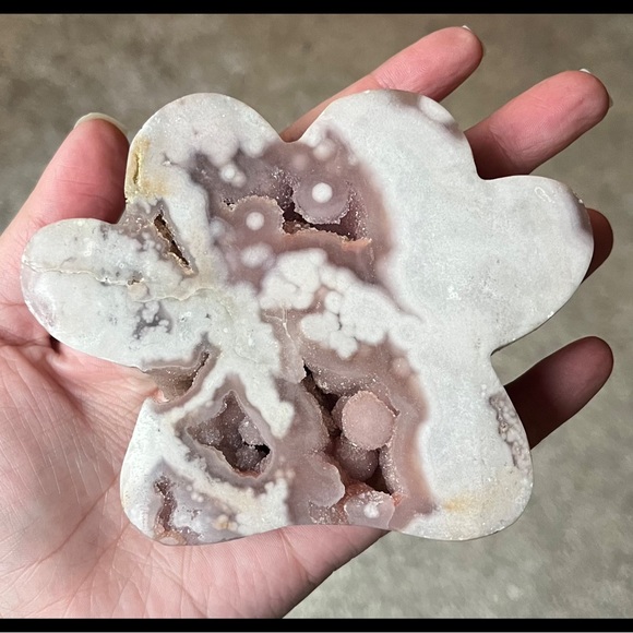 ✨ HP ✨ Pink Amethyst ✨ Paw 🐾 Carving; LOTS of Druzy ✨ - Picture 8 of 11